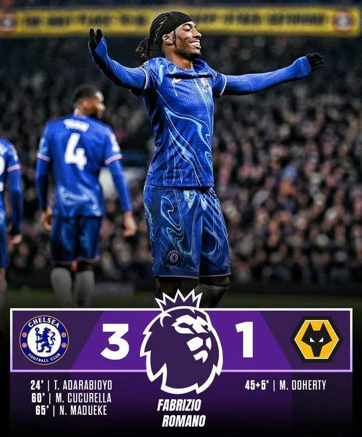 切尔西惊险战胜富勒姆，保持领跑